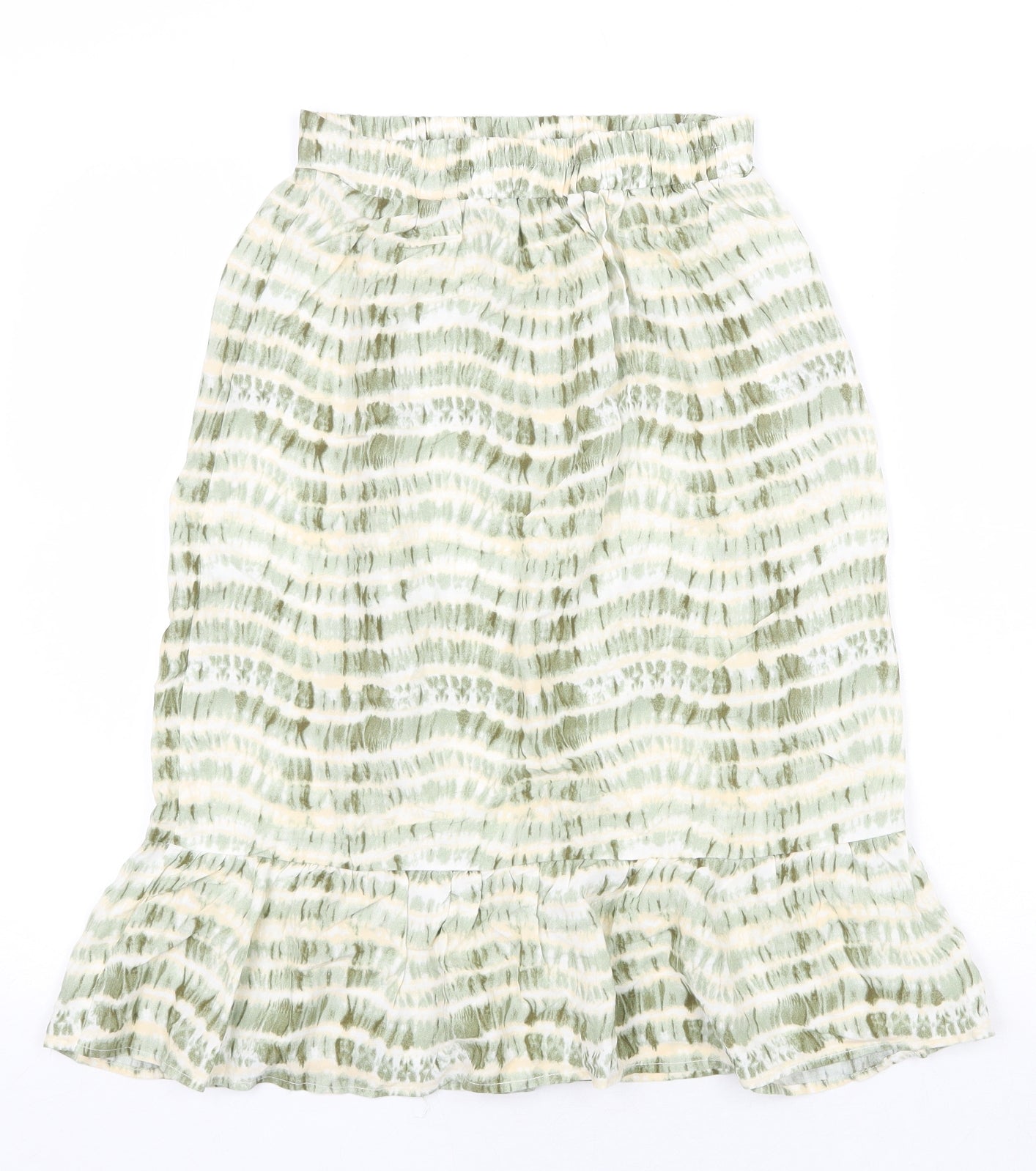Soyaconcept Womens Green Geometric Polyester Trumpet Skirt Size XS