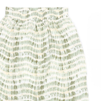 Soyaconcept Womens Green Geometric Polyester Trumpet Skirt Size XS