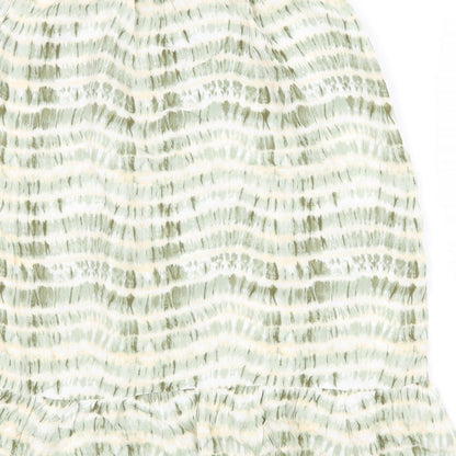 Soyaconcept Womens Green Geometric Polyester Trumpet Skirt Size XS