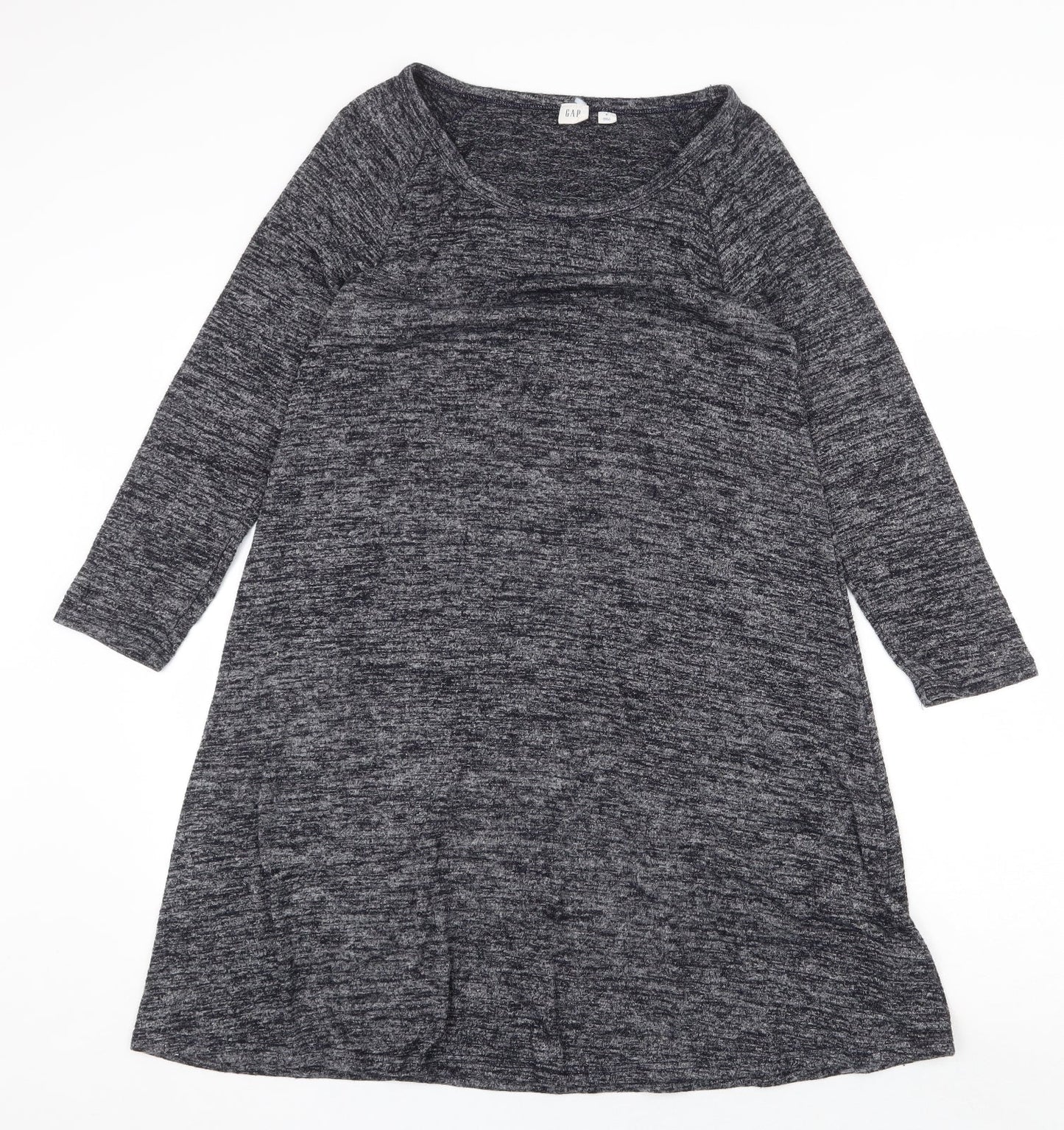 Gap Womens Grey Polyester Trapeze & Swing Size S Scoop Neck Pullover