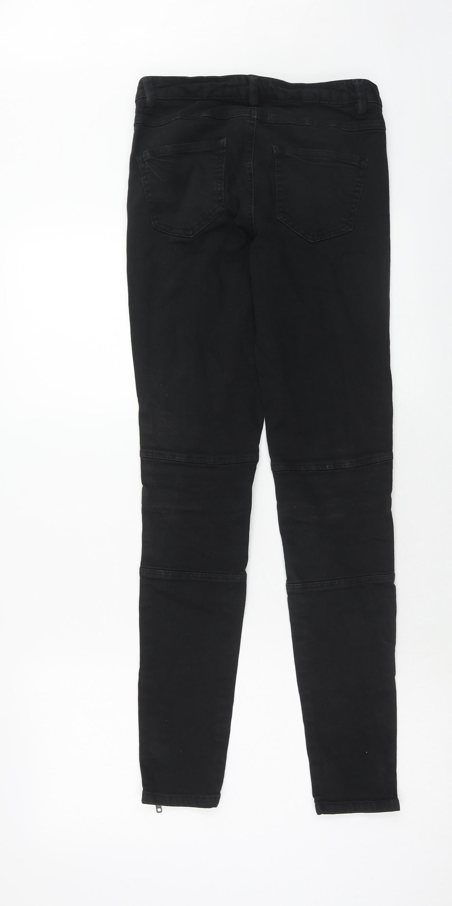 Womens UK Size S VILA Regular Fit Skinny Black Jeans