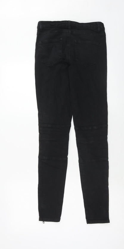Womens UK Size S VILA Regular Fit Skinny Black Jeans