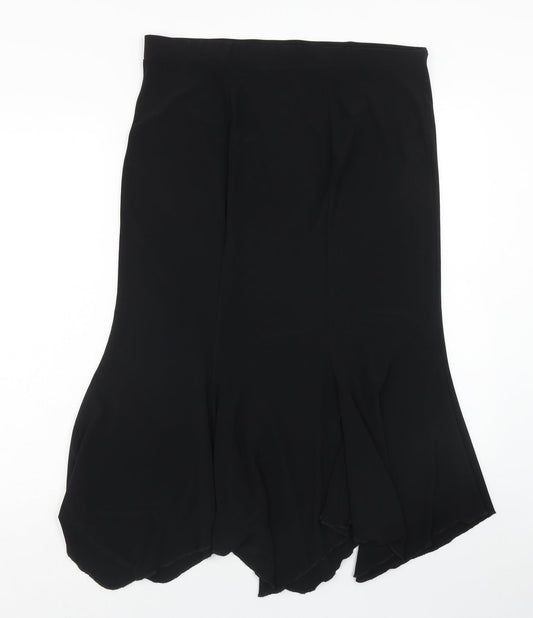 Stephan Womens Black Polyester Swing Skirt Size XL