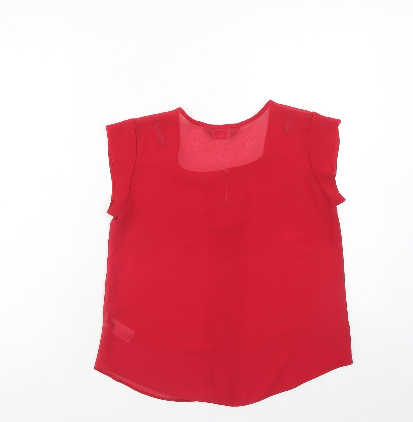 Womens UK Size 8 Dorothy Perkins Red Basic Blouse