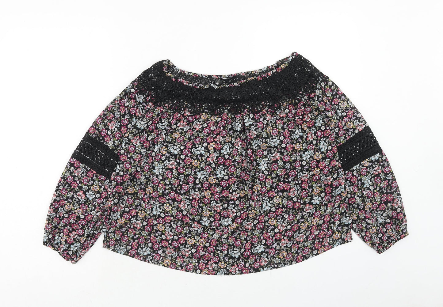 Womens UK Size 6 New Look Multicoloured Basic Blouse