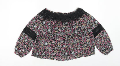 Womens UK Size 6 New Look Multicoloured Basic Blouse