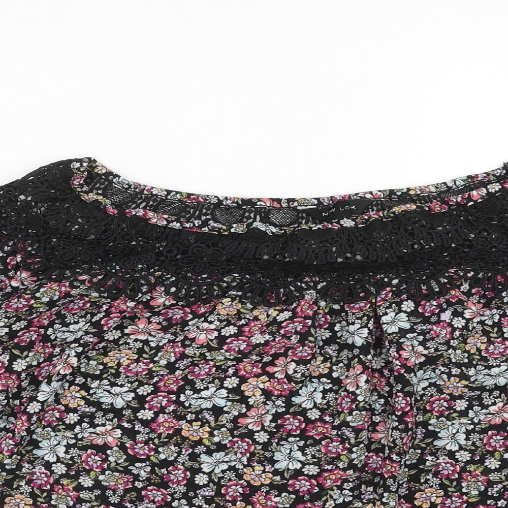 Womens UK Size 6 New Look Multicoloured Basic Blouse