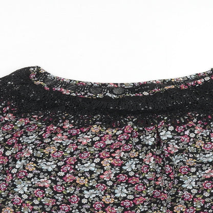 Womens UK Size 6 New Look Multicoloured Basic Blouse