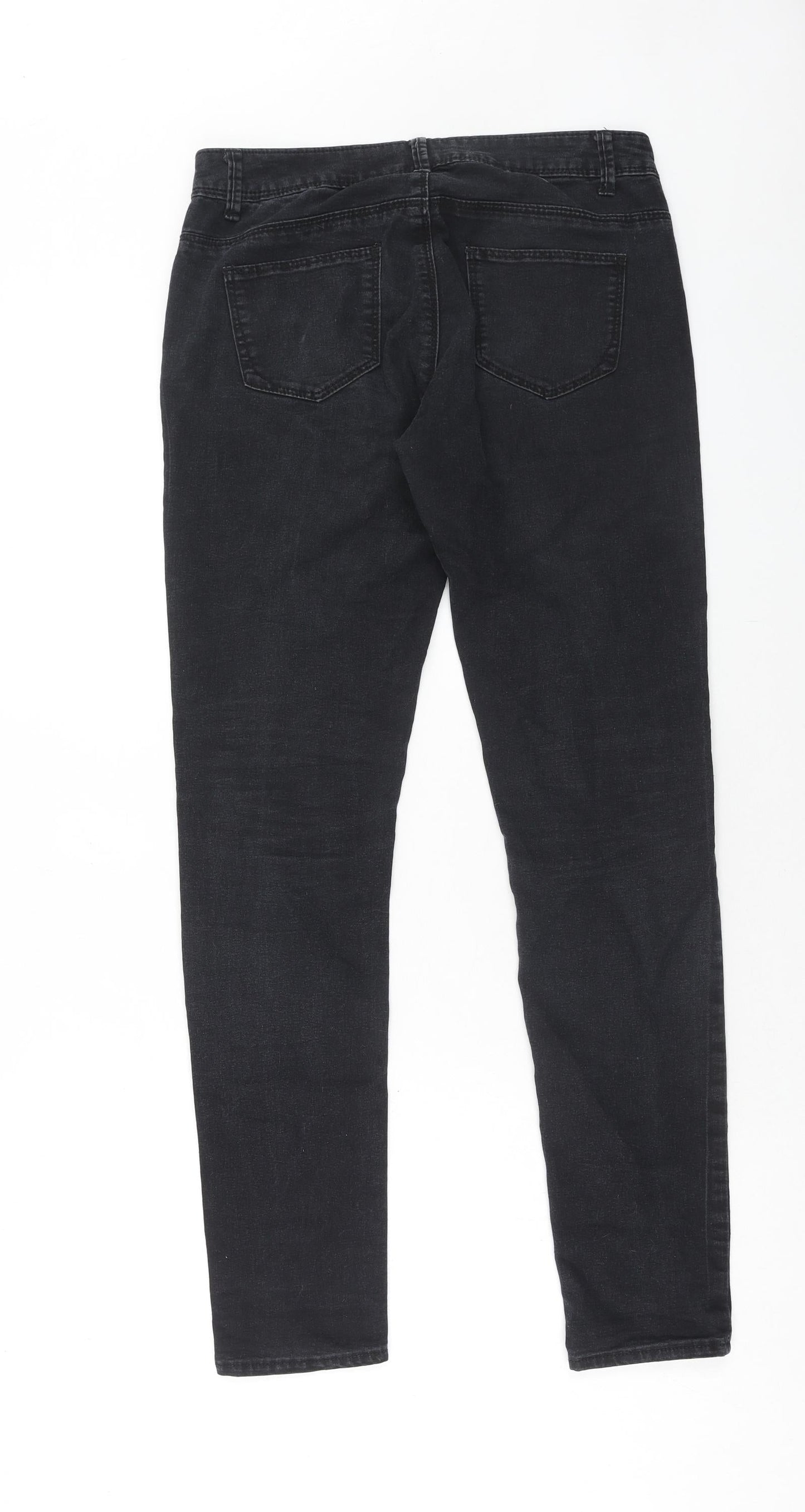 Denim & Co. Womens Black Cotton Skinny Jeans Size 10 Regular Zip