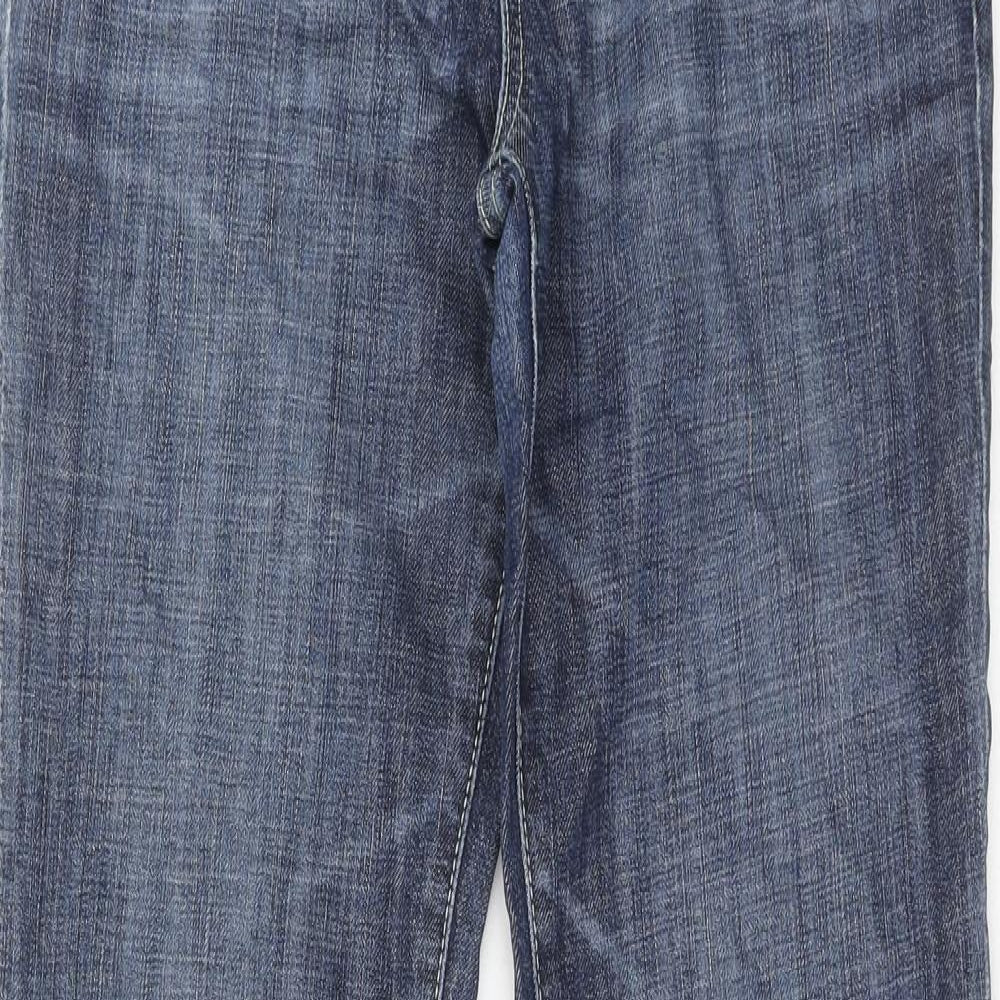 Gap Womens Blue Cotton Straight Jeans Size 4 Regular Zip