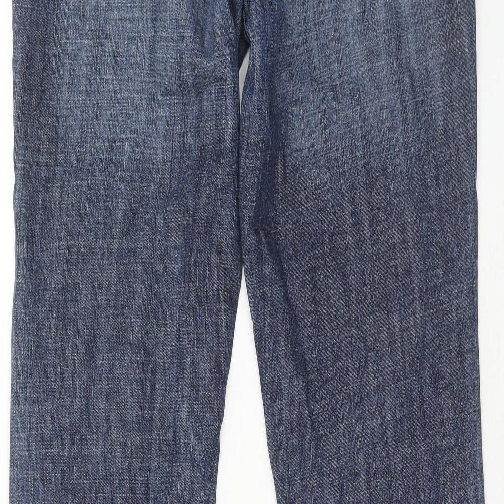 Gap Womens Blue Cotton Straight Jeans Size 4 Regular Zip