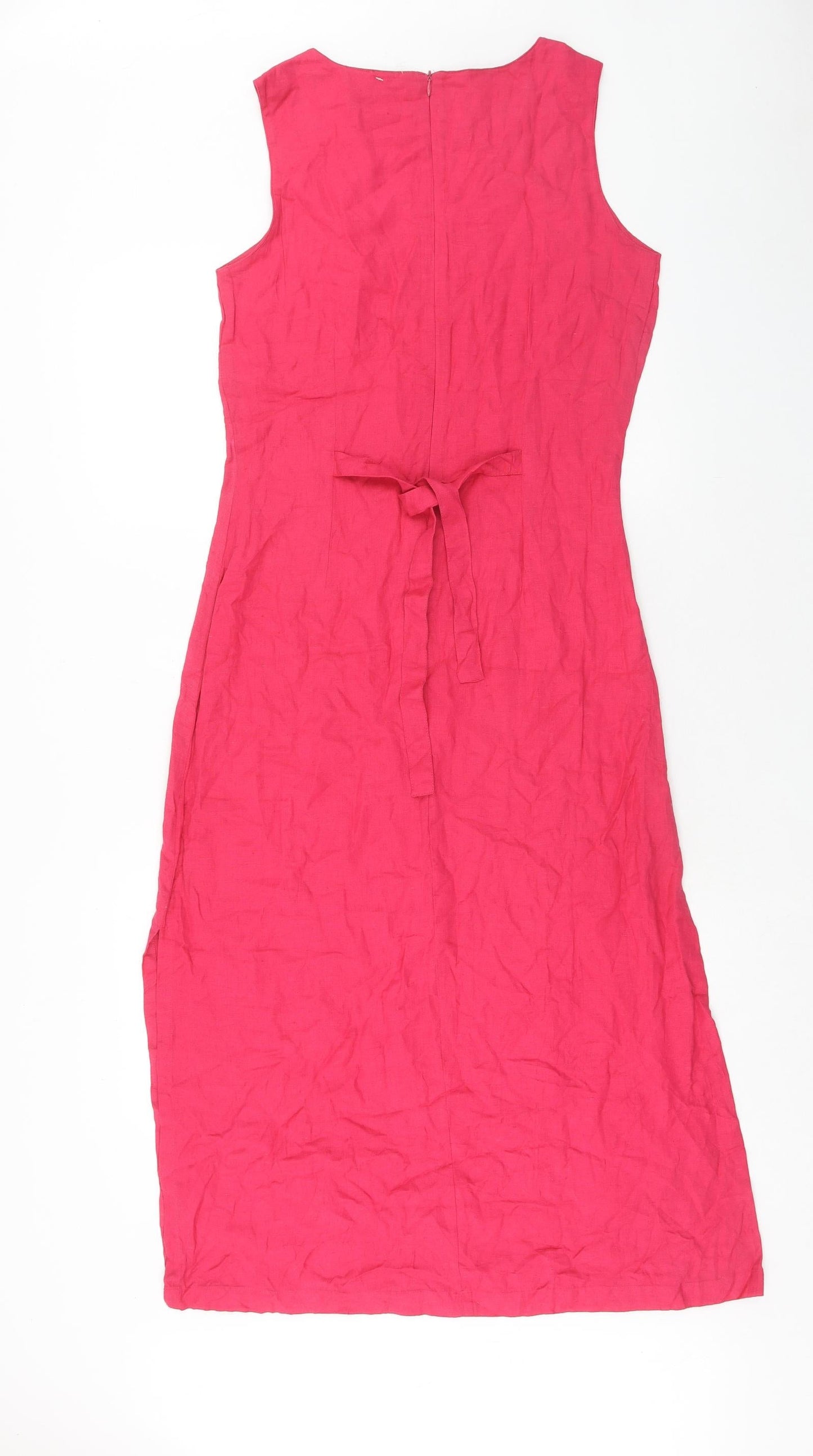 boutique Europa Womens Pink Viscose Pencil Dress Size 4XL V-Neck Pullover