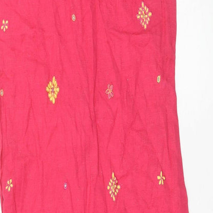 boutique Europa Womens Pink Viscose Pencil Dress Size 4XL V-Neck Pullover