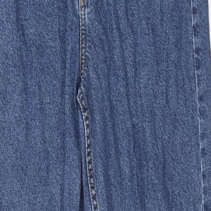 Denim & Co. Womens Blue Cotton Skinny Jeans Size 10 Regular Zip