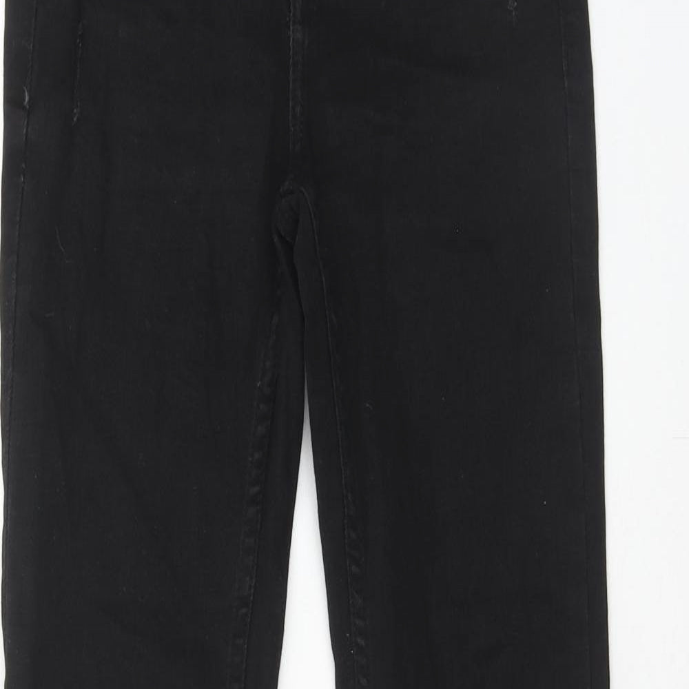 Bershka Womens Black Cotton Skinny Jeans Size 4XL Regular Zip