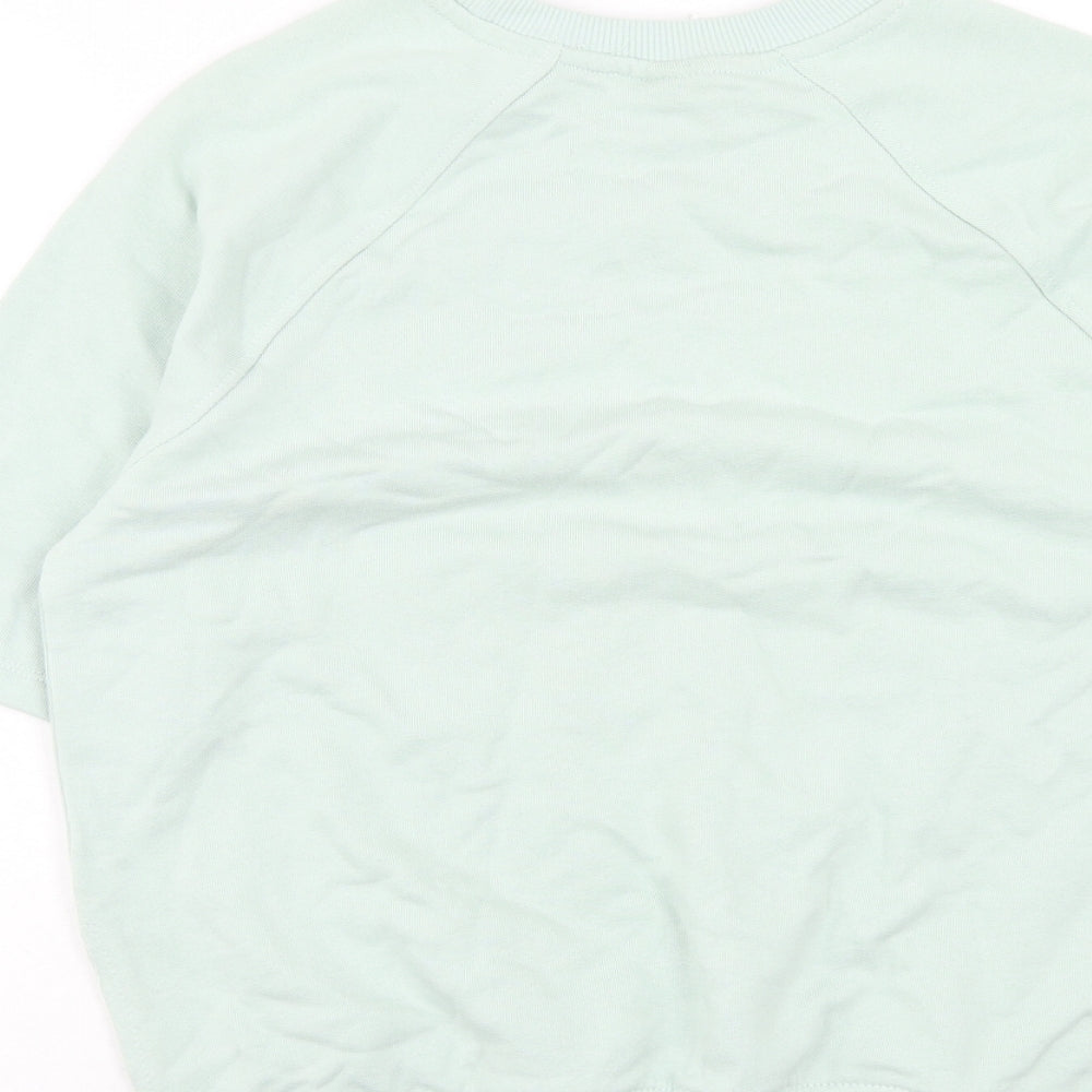 H&M Womens Green Cotton Pullover Sweatshirt Size XS Pullover - Peace of Mind Studio