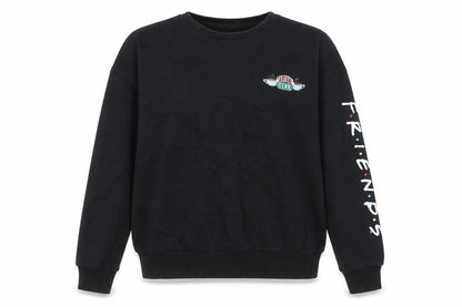 M&Co Girls Black Cotton Pullover Sweatshirt Size 12 Years Pullover - Central Perk