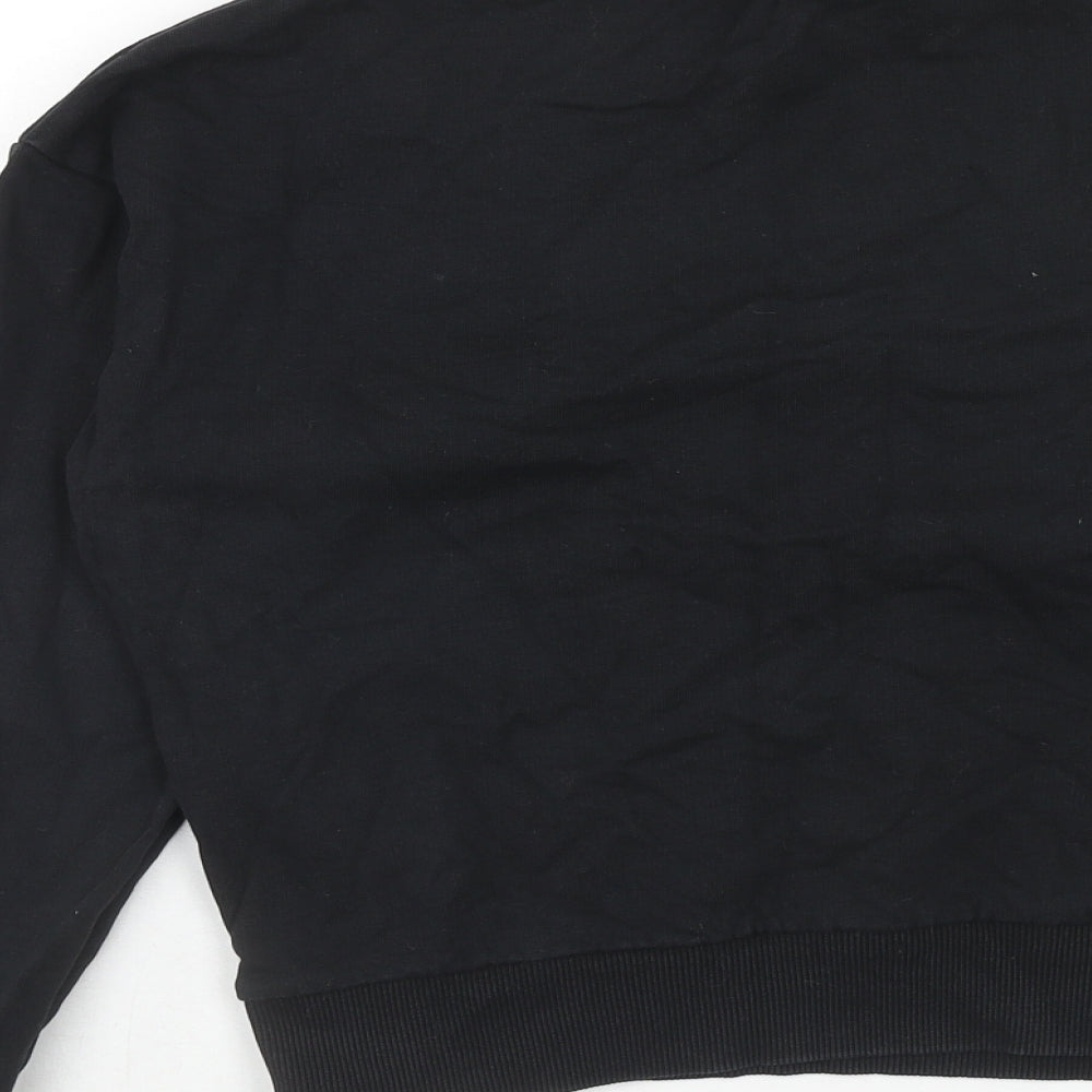M&Co Girls Black Cotton Pullover Sweatshirt Size 12 Years Pullover - Central Perk