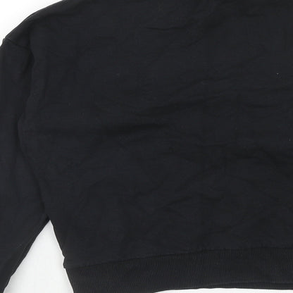 M&Co Girls Black Cotton Pullover Sweatshirt Size 12 Years Pullover - Central Perk
