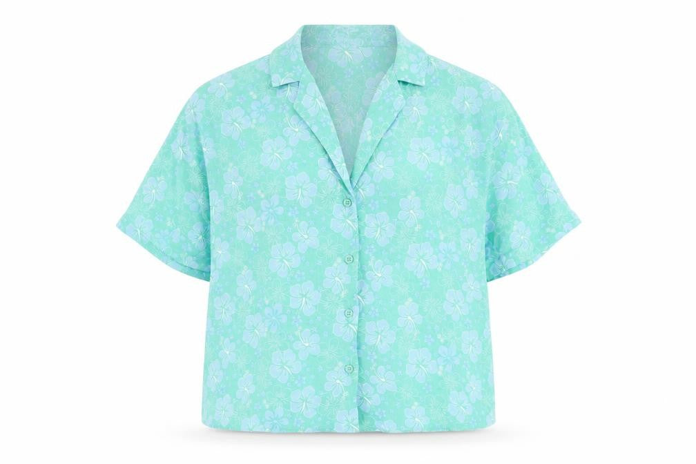 Womens UK Size 10 Primark Blue Basic Button-Up