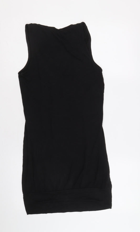 Be Beau Womens Black Viscose A-Line Size 10 Scoop Neck Pullover