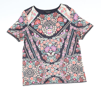 Womens UK Size 14 Dorothy Perkins Multicoloured Basic Blouse