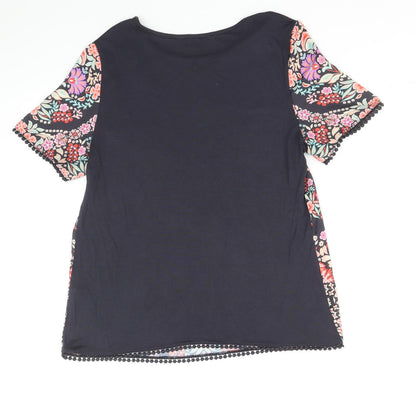 Womens UK Size 14 Dorothy Perkins Multicoloured Basic Blouse