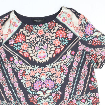 Womens UK Size 14 Dorothy Perkins Multicoloured Basic Blouse