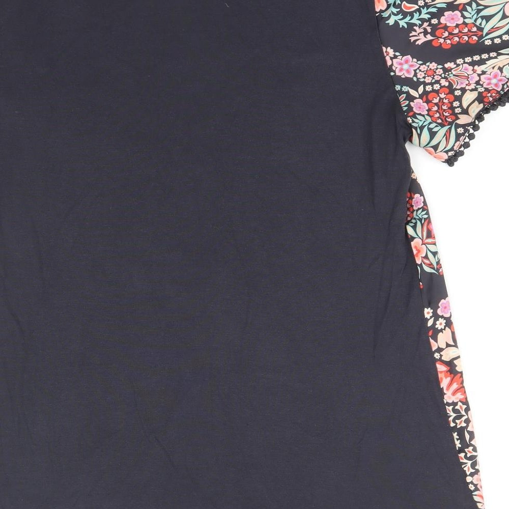 Womens UK Size 14 Dorothy Perkins Multicoloured Basic Blouse