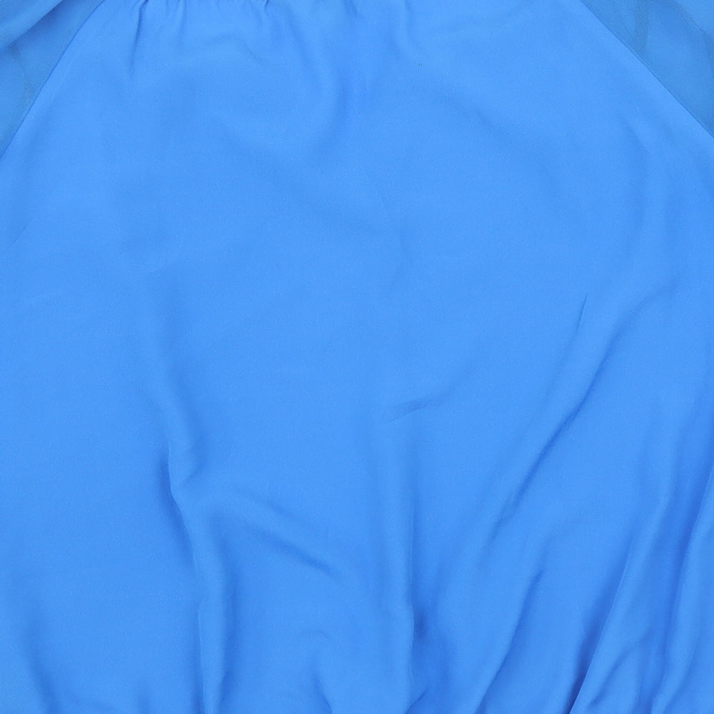 Womens UK Size 8 Debenhams Blue Basic Blouse