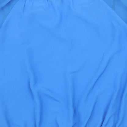 Womens UK Size 8 Debenhams Blue Basic Blouse