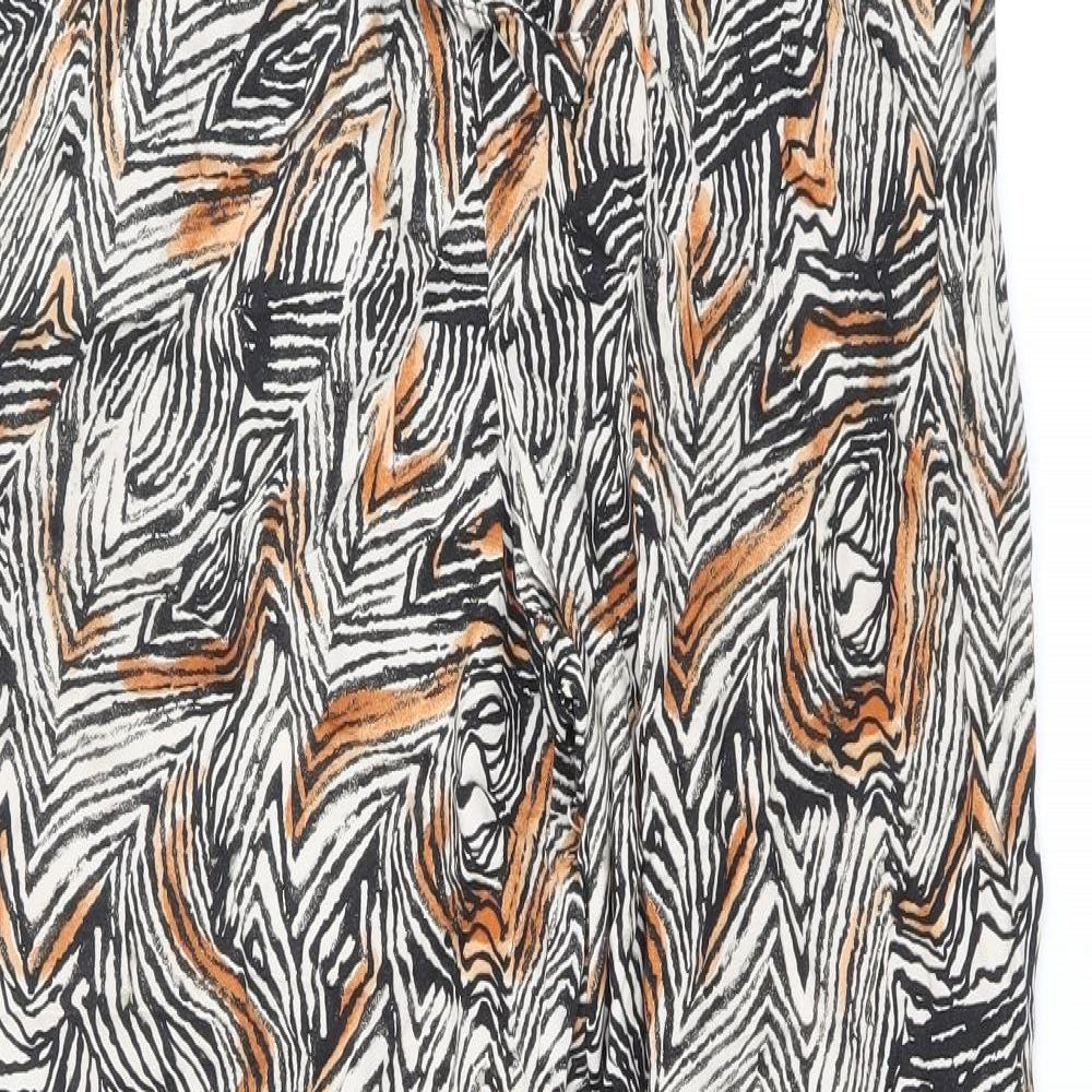 George Womens Multicoloured Geometric Viscose Harem Trousers Size 8 Regular Drawstring