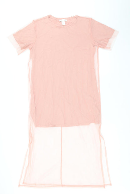 FOREVER 21 Womens Pink Polyester T-Shirt Dress Size M Round Neck Pullover