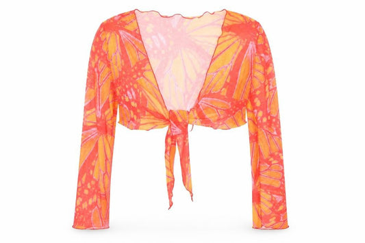 Womens UK Size M SheIn Orange Wrap Blouse