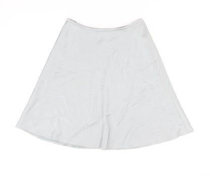Precis Womens Grey Polyester Swing Skirt Size 10 Zip