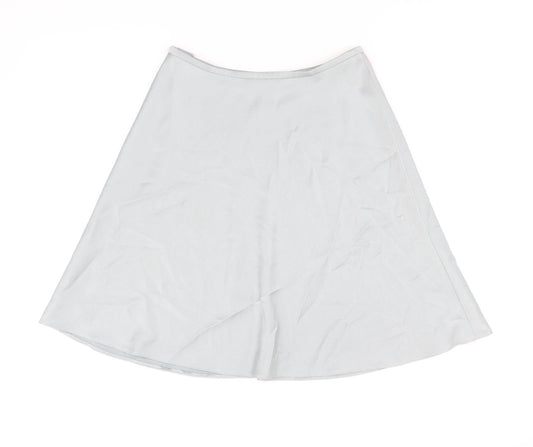 Precis Womens Grey Polyester Swing Skirt Size 10 Zip