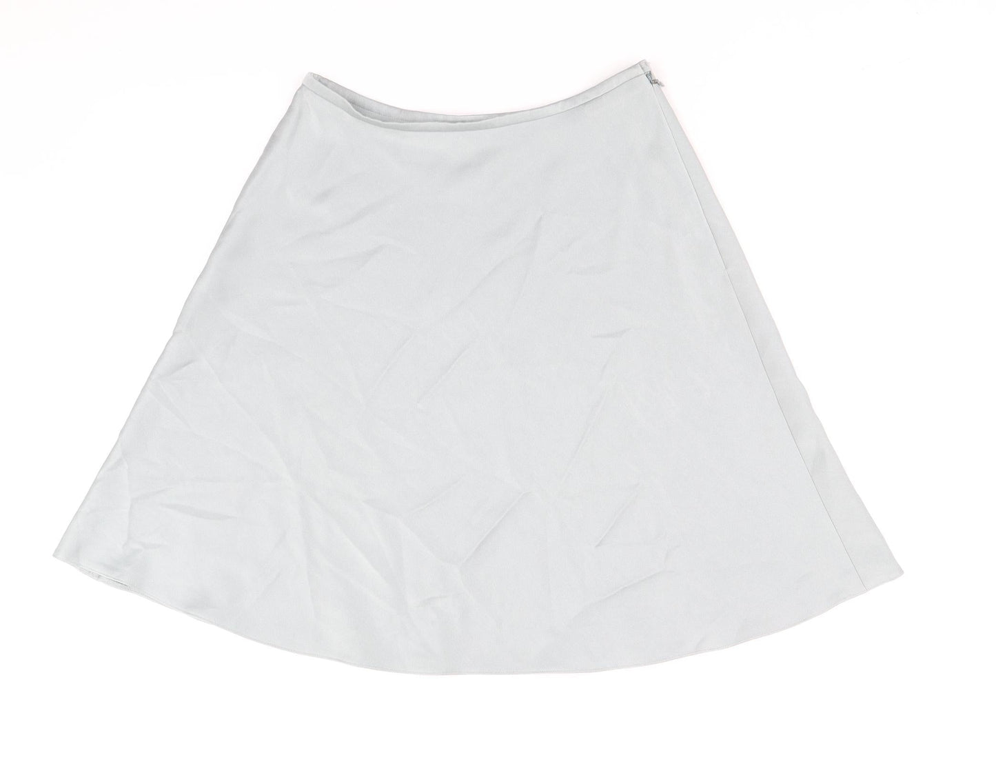 Precis Womens Grey Polyester Swing Skirt Size 10 Zip