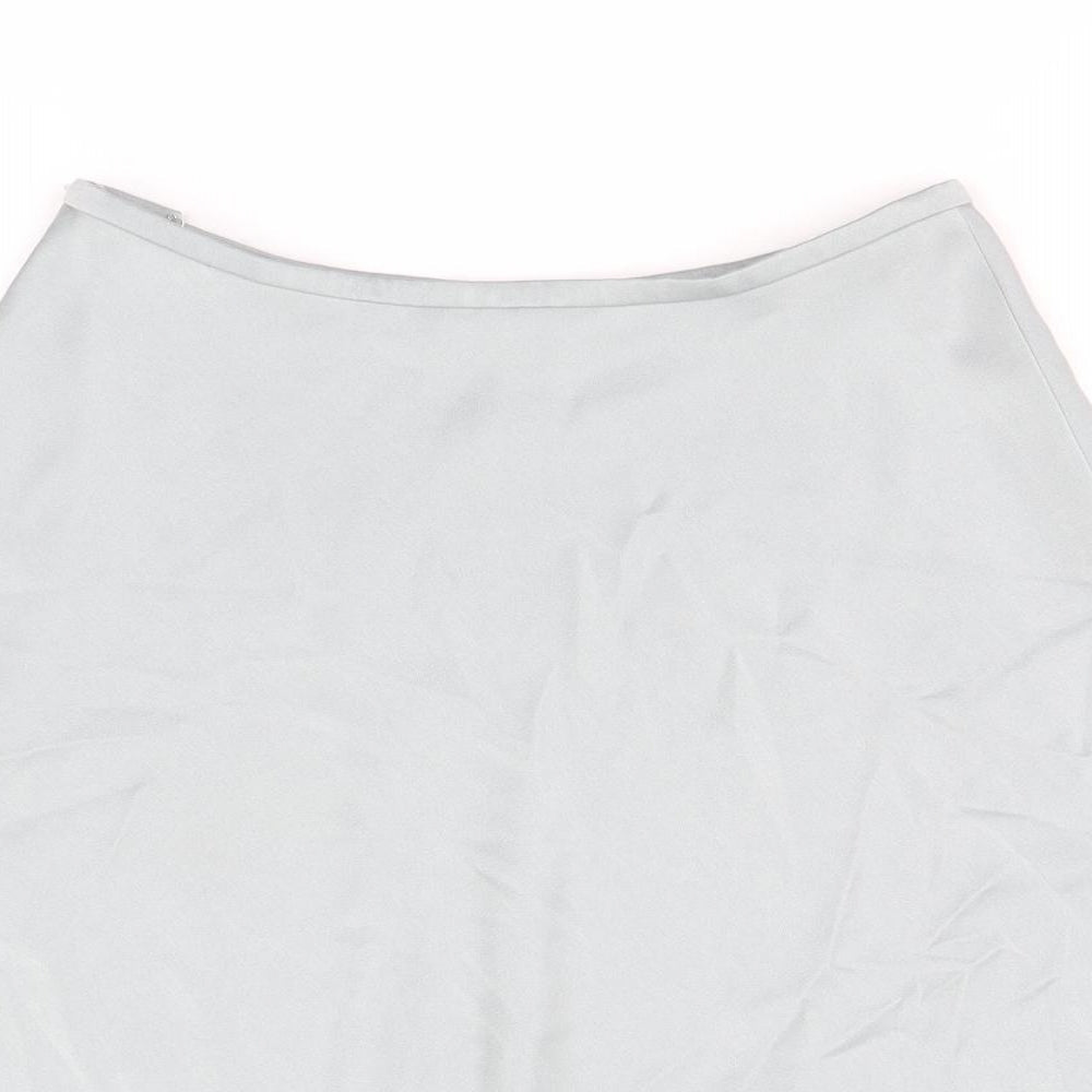 Precis Womens Grey Polyester Swing Skirt Size 10 Zip