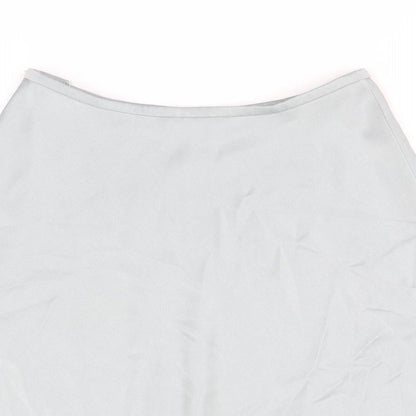 Precis Womens Grey Polyester Swing Skirt Size 10 Zip