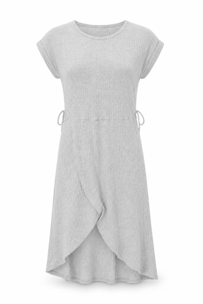 Preworn Womens Grey Polyester A-Line Size M Scoop Neck Pullover - Ribbed