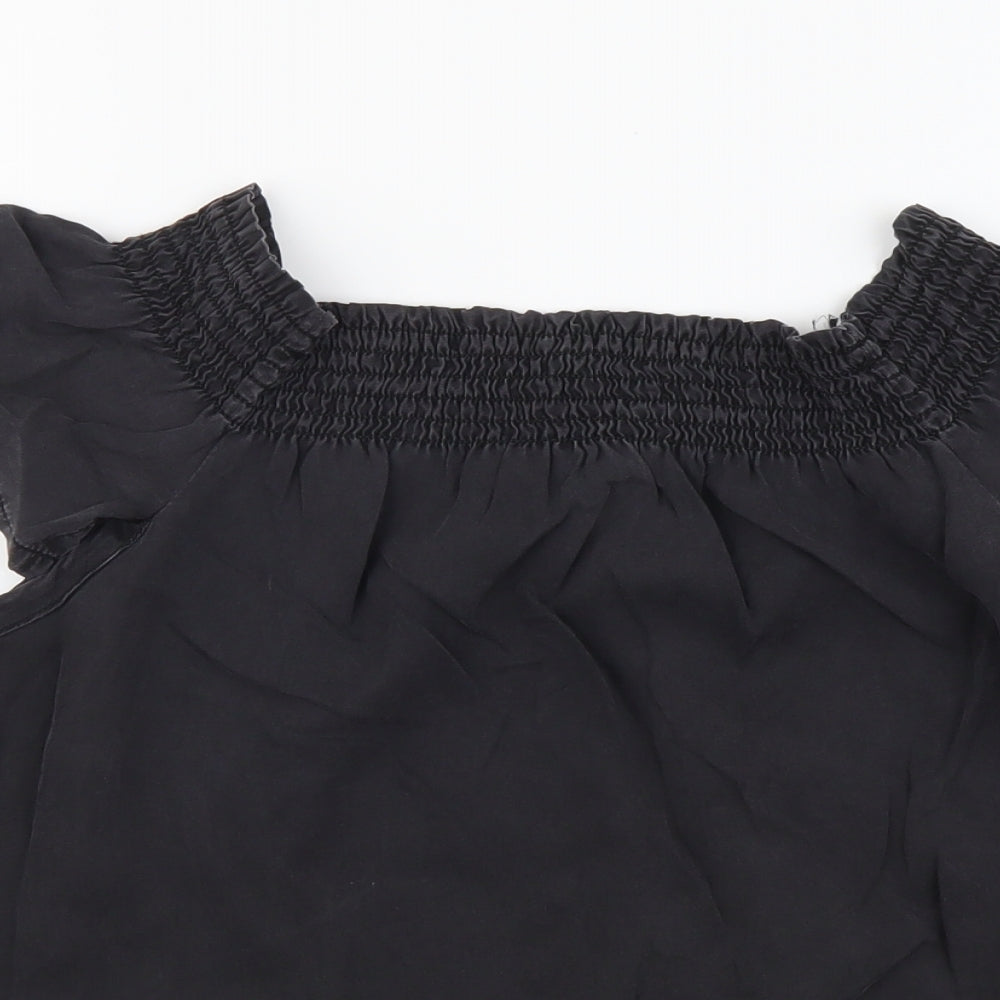 Womens UK Size 12 NEXT Black Basic Blouse