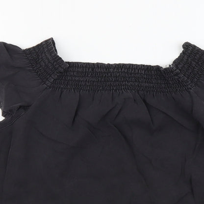 Womens UK Size 12 NEXT Black Basic Blouse