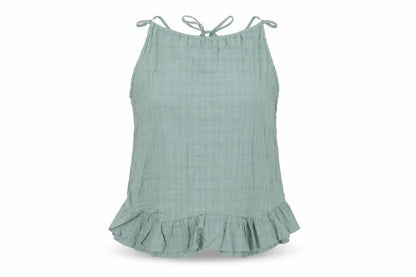 SheIn Womens Green Polyester Basic Tank Size L Boat Neck