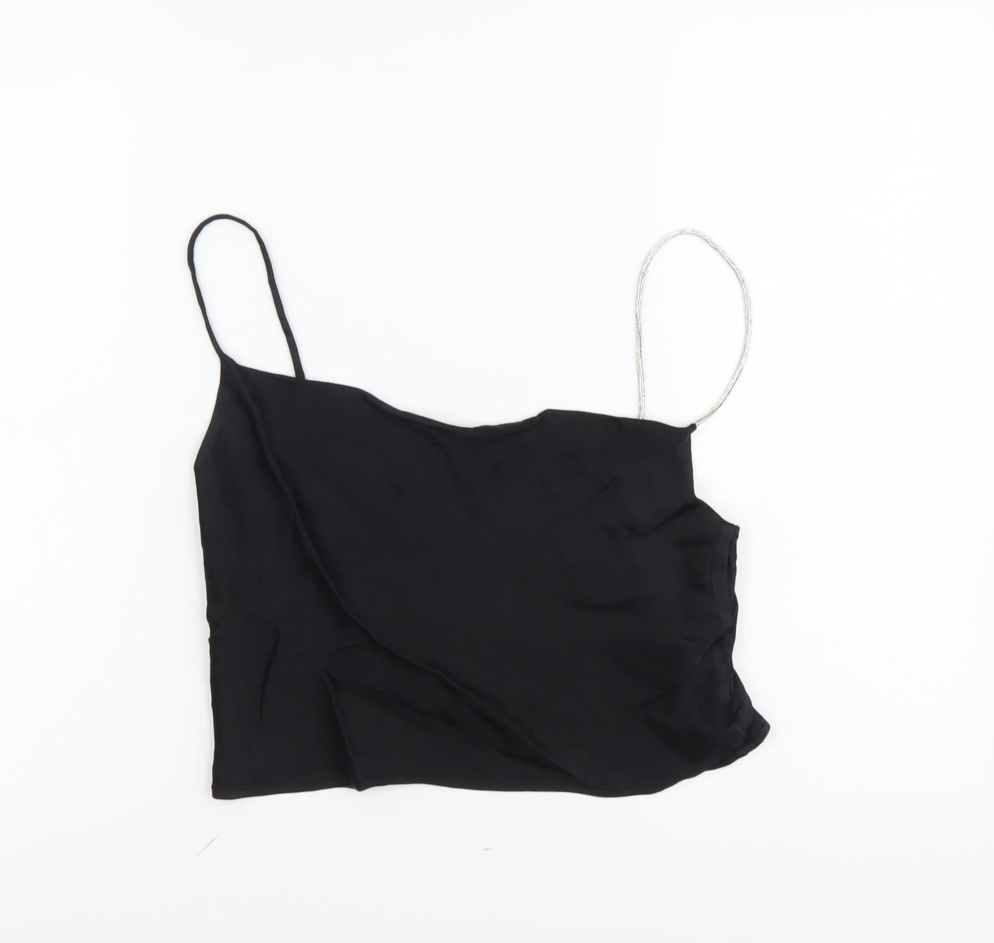 Womens UK Size S Zara Black Cropped Tank