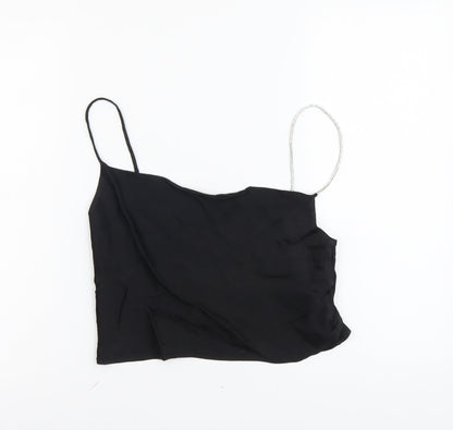 Womens UK Size S Zara Black Cropped Tank