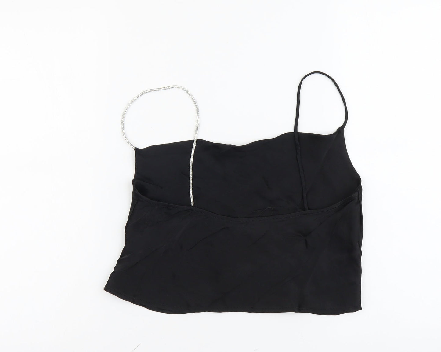 Womens UK Size S Zara Black Cropped Tank