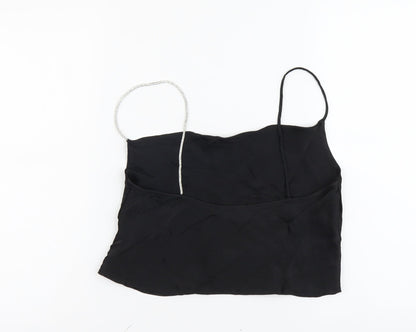 Womens UK Size S Zara Black Cropped Tank