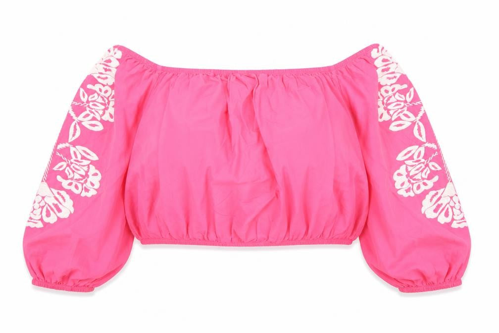 Womens UK Size 18 Marks and Spencer Pink Cropped Blouse
