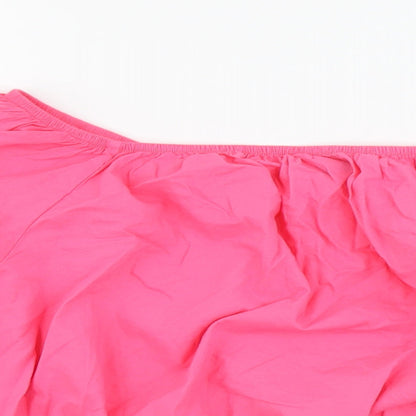 Womens UK Size 18 Marks and Spencer Pink Cropped Blouse