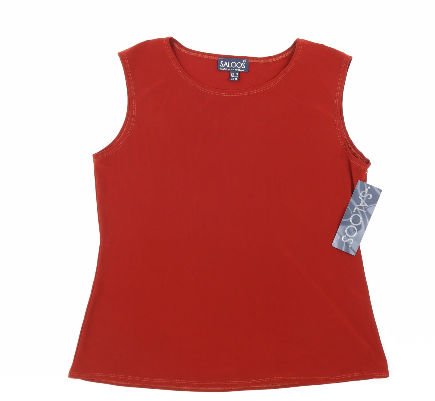 Womens UK Size 14 Saloos Red Basic Tank